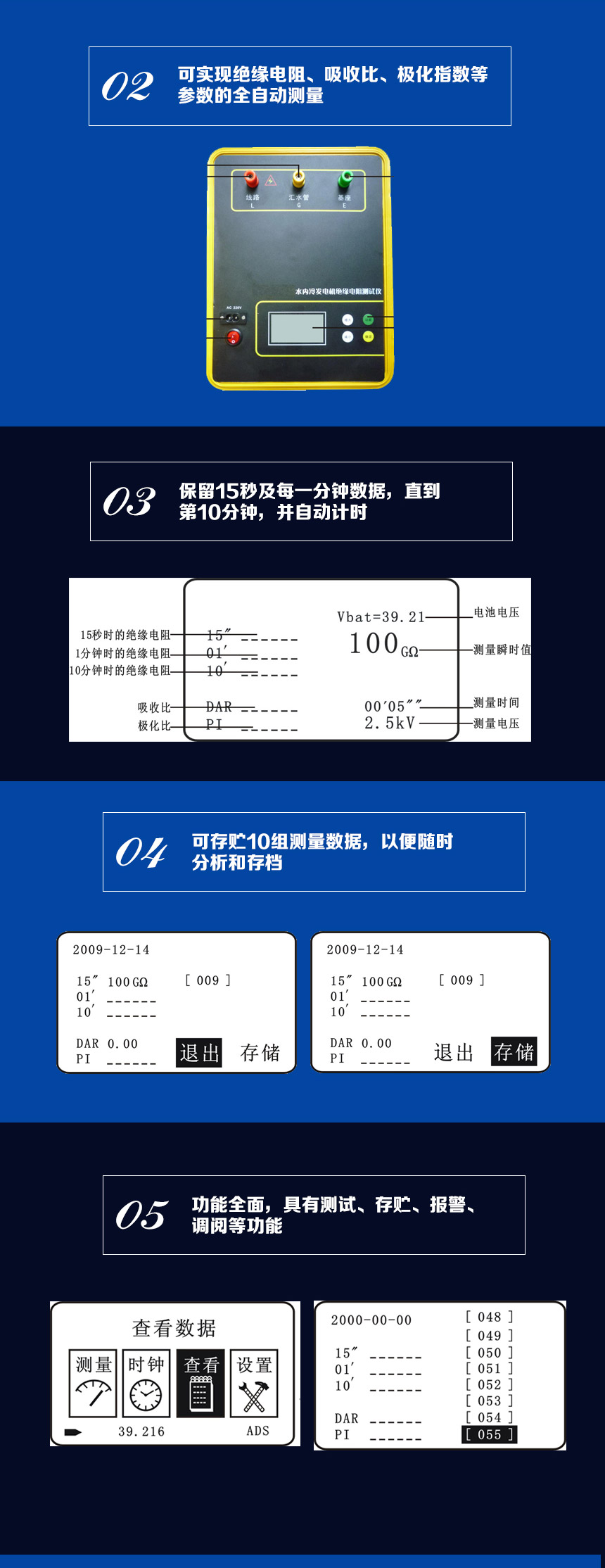 水內(nèi)冷發(fā)電機(jī)絕緣電阻測試儀