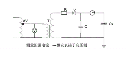 泄漏電流試驗接線